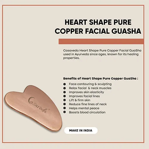 Casaveda Heart Shape Pure Copper Facial Guasha