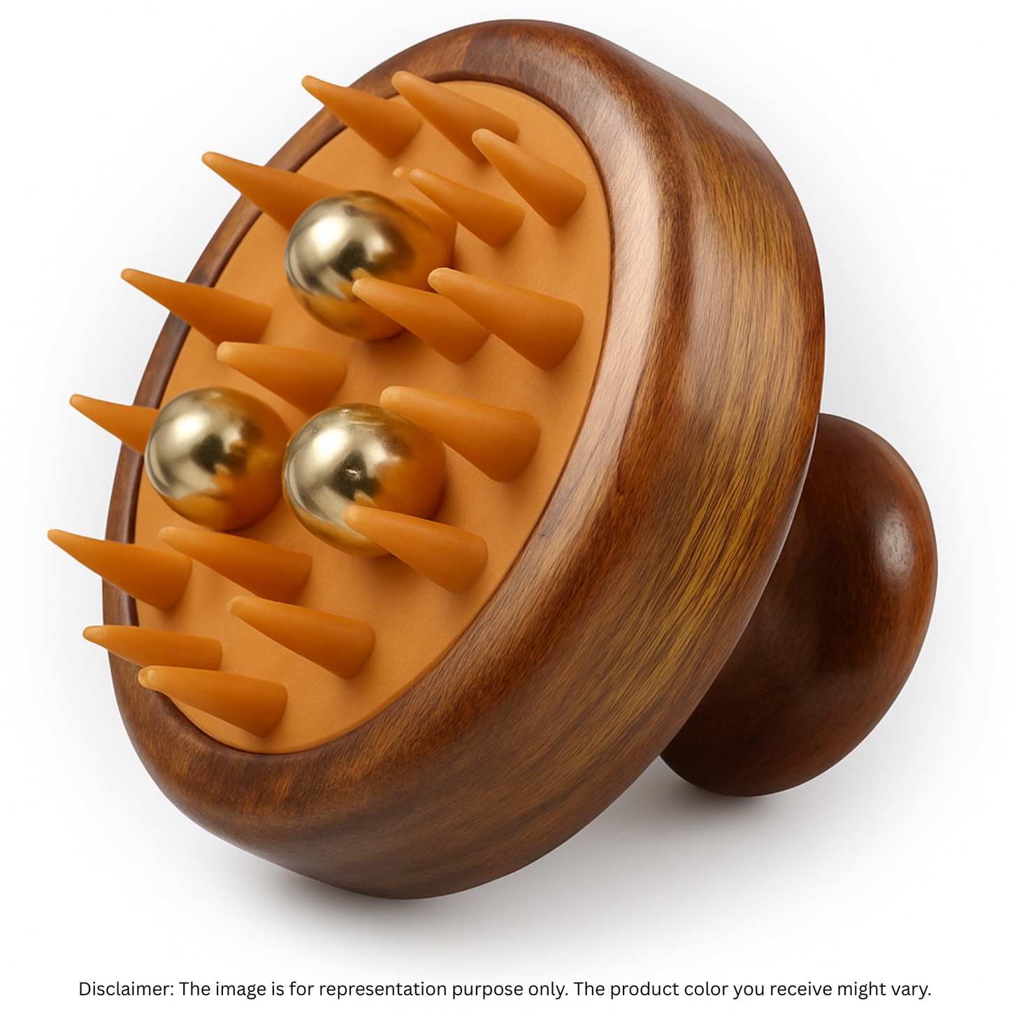 Casaveda® Kansa Scalp Massage Brush – Ayurvedic Kansa Dome & Soft Bristles for Hair Growth, Stress Relief, Detox & Improved Blood Circulation