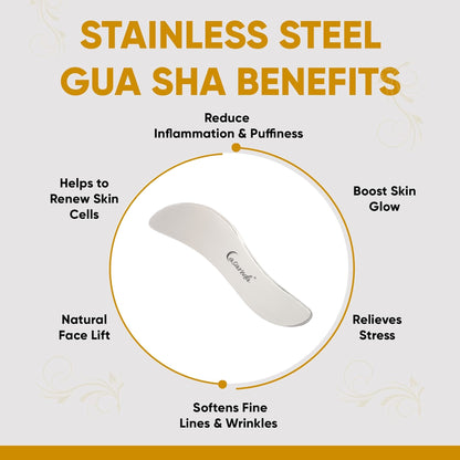 Stainless Steel Gua Sha Massager IASTM Tool For Massage (S-Shaped)