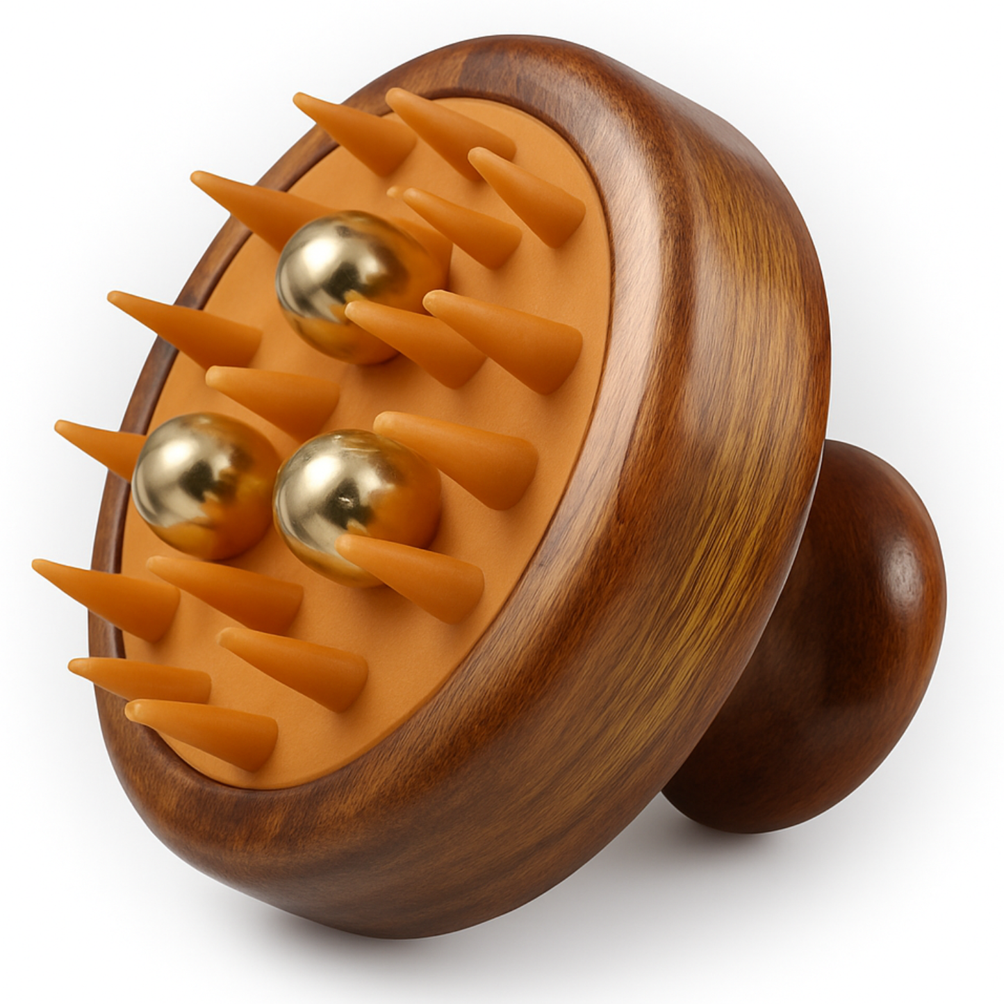 Casaveda® Kansa Scalp Massage Brush – Ayurvedic Kansa Dome & Soft Bristles for Hair Growth, Stress Relief, Detox & Improved Blood Circulation