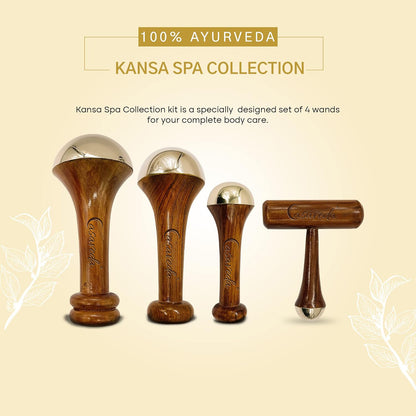 Casaveda® Kansa Wand Set, Kansa Wand Massager For Face, Body, Back, Foot Massager (Natural Brown)