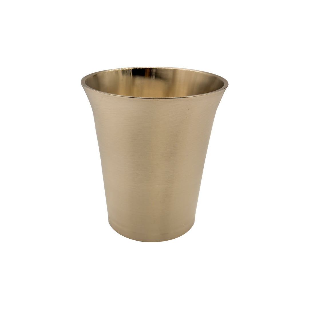 Casaveda® 7-Piece Kansa Solid Dinner Set | 1 Plate (12" Thali), 3 Bowls, 1 Glass, 1 Sweet Dish Plate, 1 Spoon - Bronze Dinner Set, Pari Design