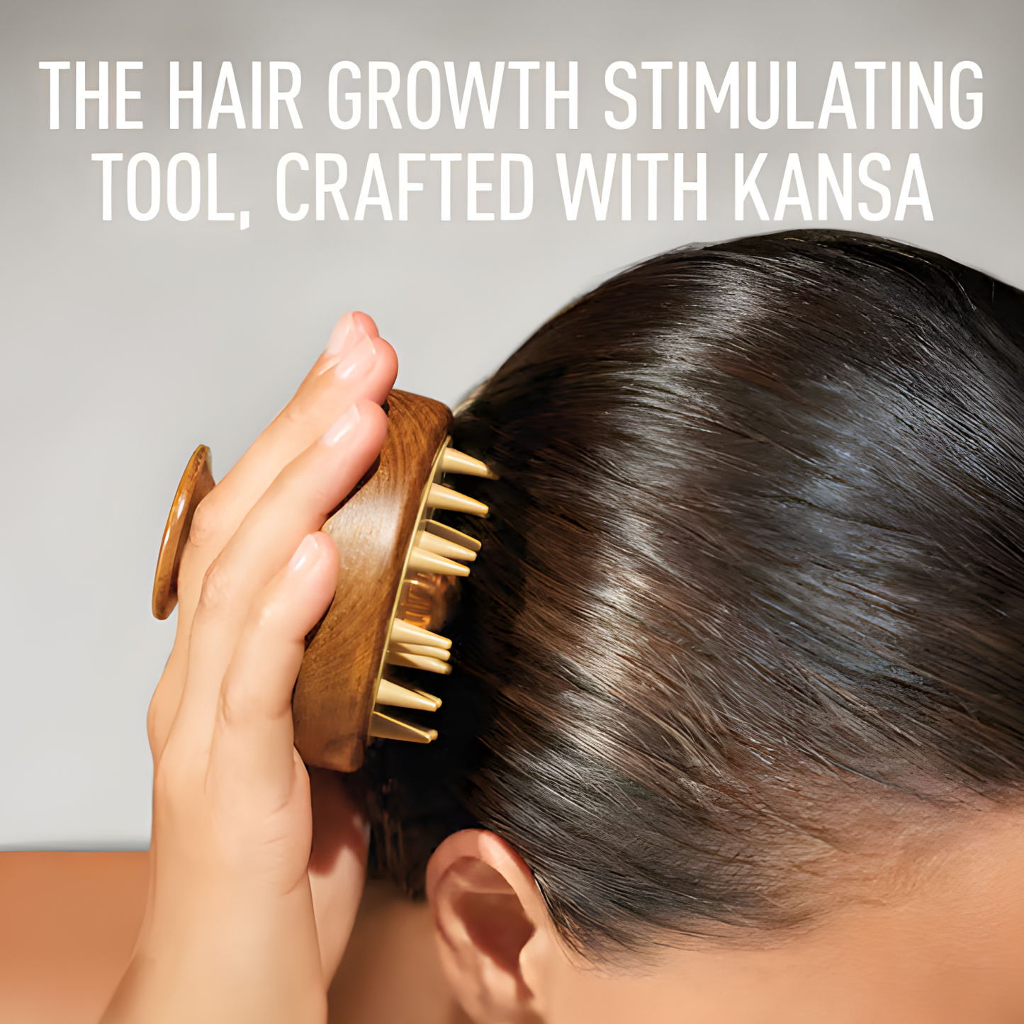 Casaveda® Kansa Scalp Massage Brush – Ayurvedic Kansa Dome & Soft Bristles for Hair Growth, Stress Relief, Detox & Improved Blood Circulation