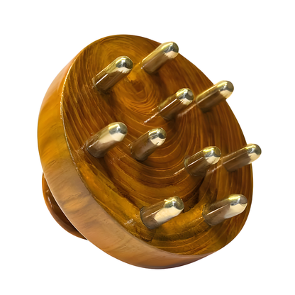 Casaveda® Ayurvedic Glow & Relaxation Set – Kansa Scalp Massager, Eye Wand & Kumkumadi Oil 15ml | Stress Relief, Hair Growth & Radiant Skin