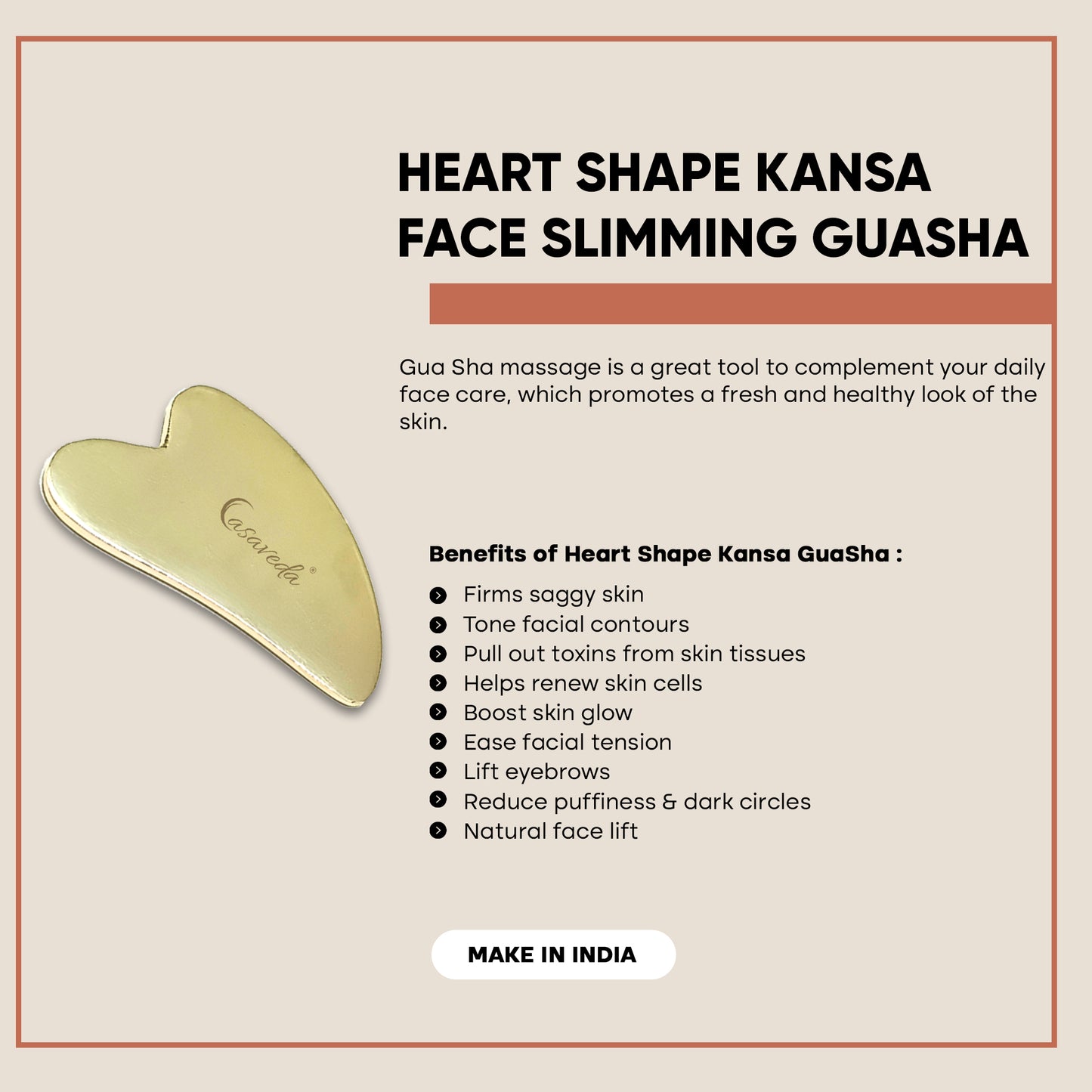 Benefit of heart shape kansa gua sha