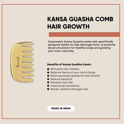 Casaveda Kansa GuaSha Comb - Hair Growth