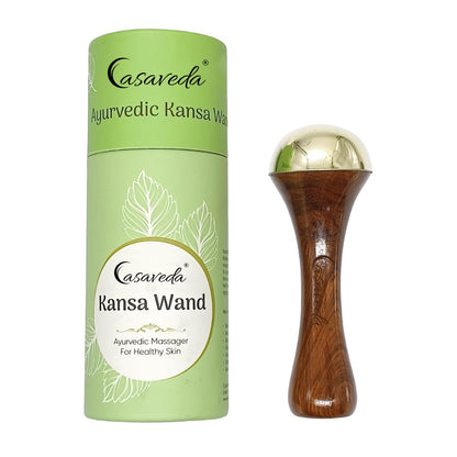 Casaveda® Flat Kansa Wand Massage Tool For Gentle Skin Detox, Relaxation, and Natural Glow