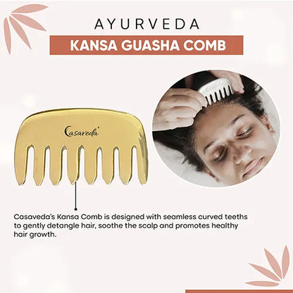 Casaveda Hair Growth Kansa Gua Sha Comb