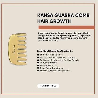 Peigne Kansa Gua Sha pour la croissance des cheveux Casaveda 
