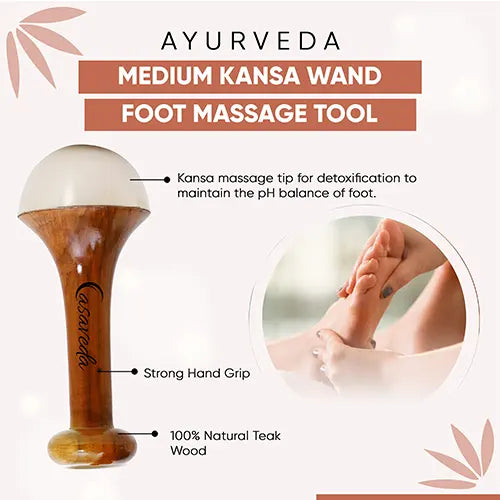 Casaveda Medium Kansa Wand Foot Massage Tool