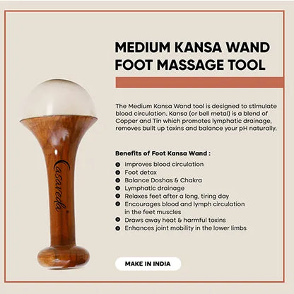 Casaveda Medium Kansa Wand Foot Massage Tool