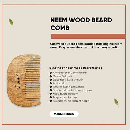 Peigne à barbe en bois de Neem Casaveda 
