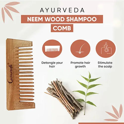 Casaveda Neem Wood Shampoo Comb